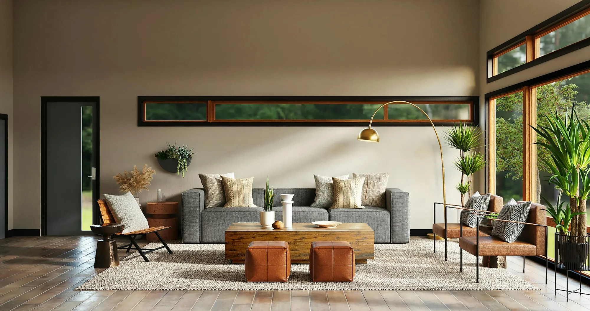 Neatly finished room in a remodeled home